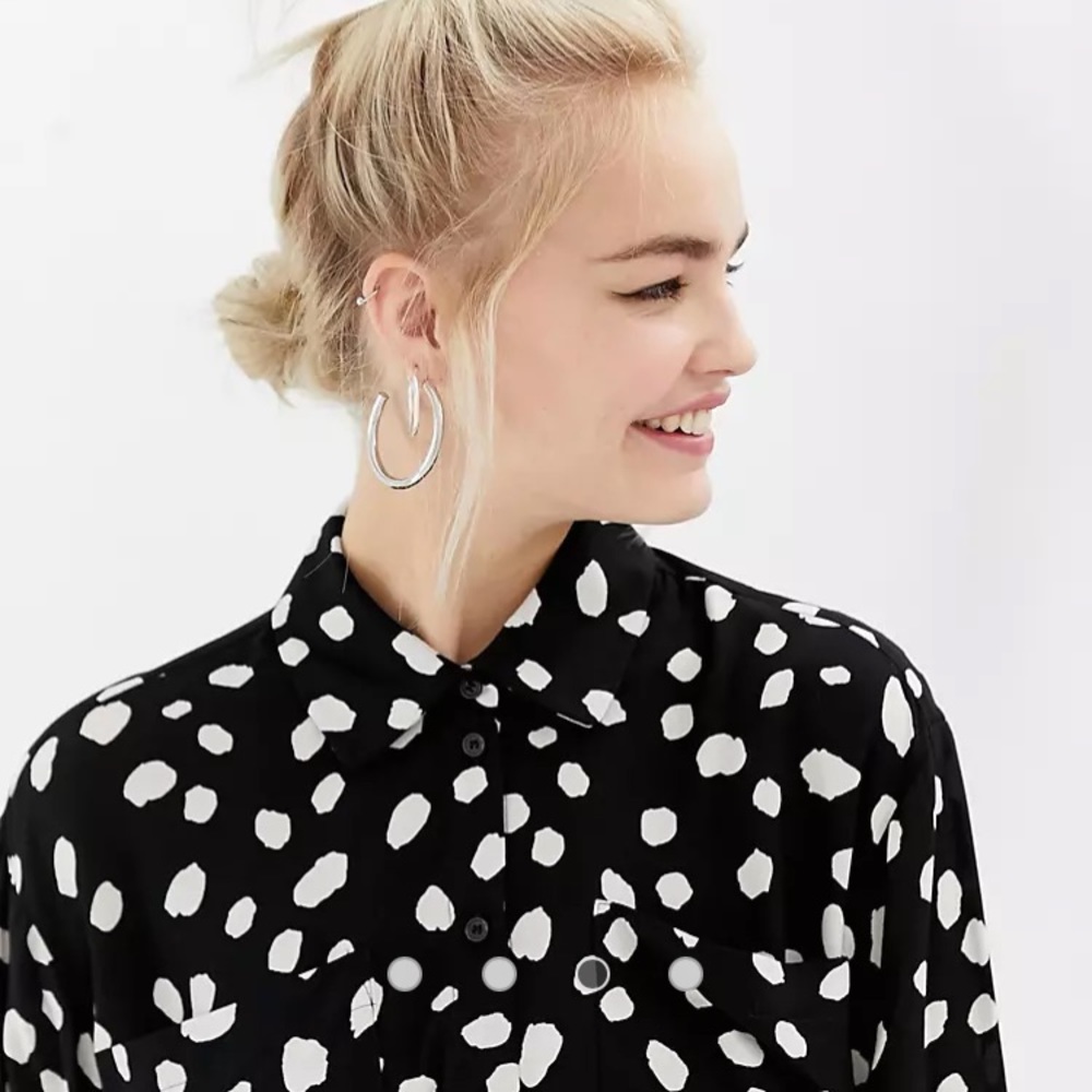 Oversized Polka Dot Shirt